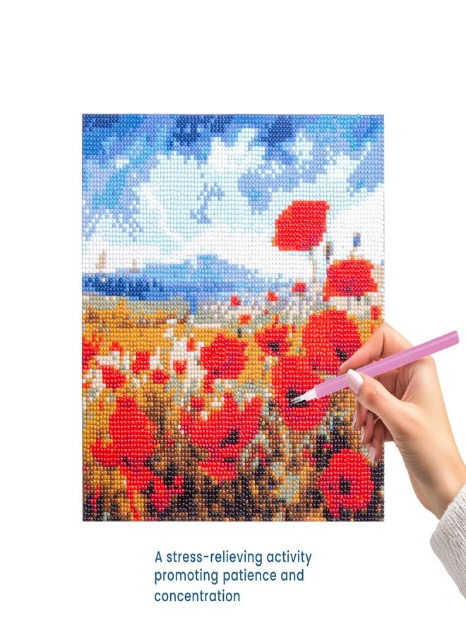 itsy-bitsy Itsy Bitsy DIY 5D Diamond Painting Kit Poppy Garden 30 X 30CM 1pc | Art & Craft, Creative, Fun & Activity Kit | Gift for Kids, Adult - Image 5